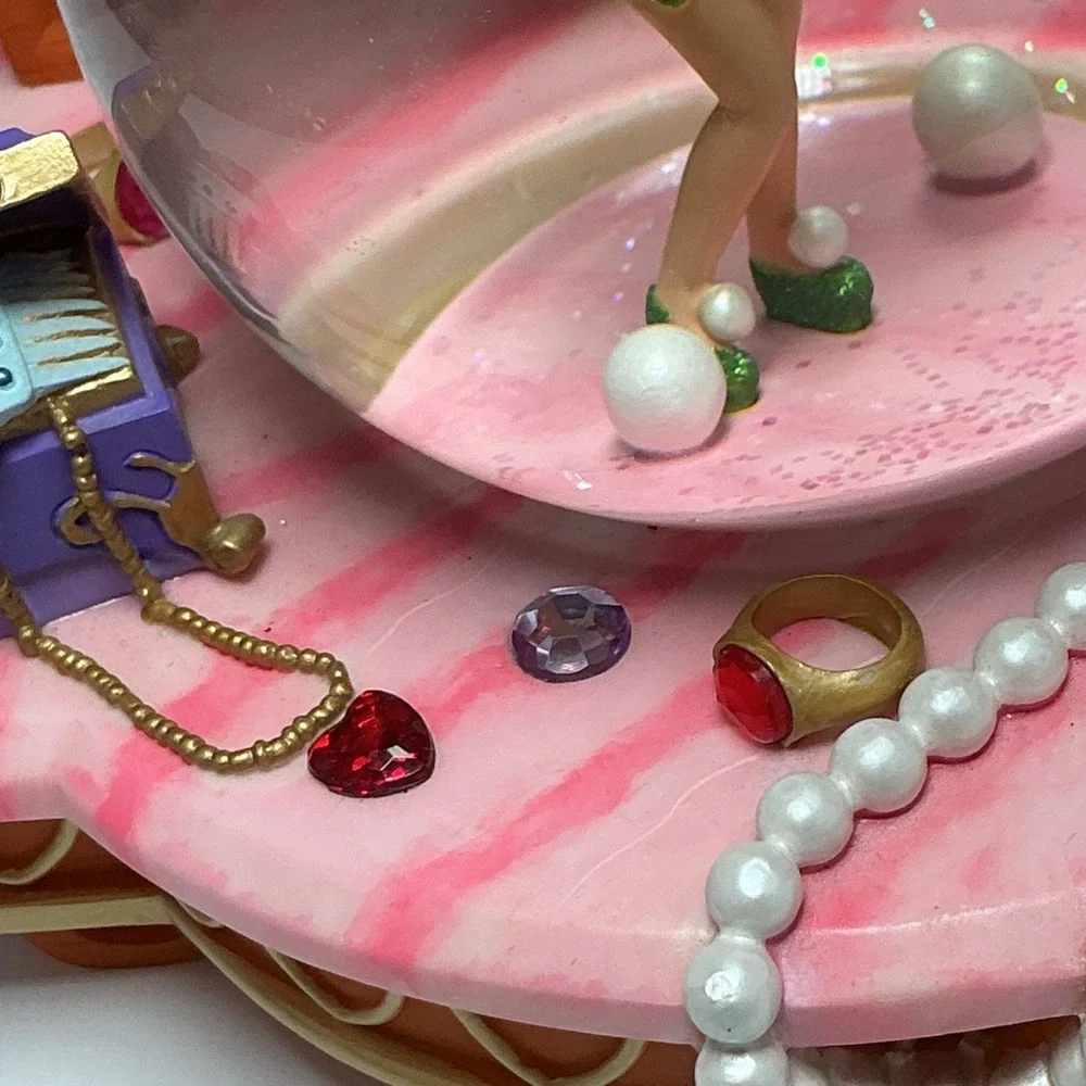 Disney Tinkerbell‎ Snow Globe The Pink Vanity Plays You Can Fly 2002